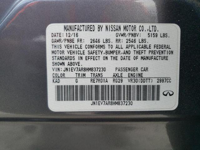 2017 INFINITI Q50 PREMIU - JN1EV7AR8HM837230