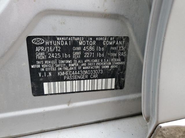 2012 Hyundai Sonata Hybrid VIN: KMHEC4A43CA033073 Lot: 61658744