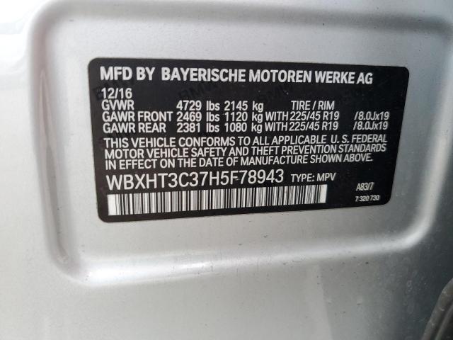 VIN WBXHT3C37H5F78943 2017 BMW X1, Xdrive28I no.14