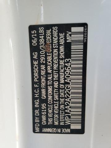 2016 PORSCHE CAYENNE - WP1AA2A22GLA09643