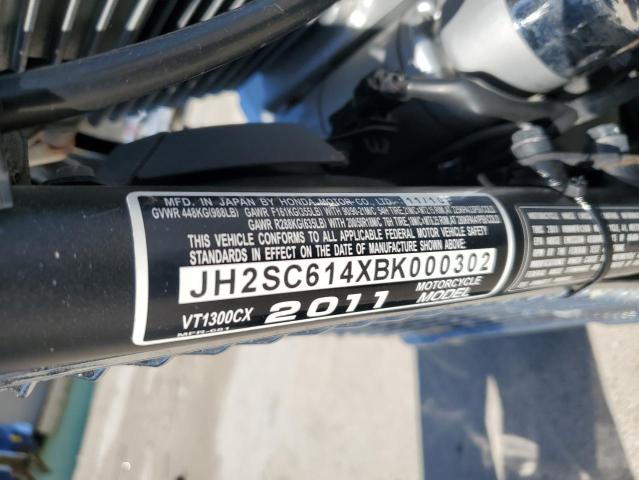 2011 HONDA VT1300 CX JH2SC614XBK000302