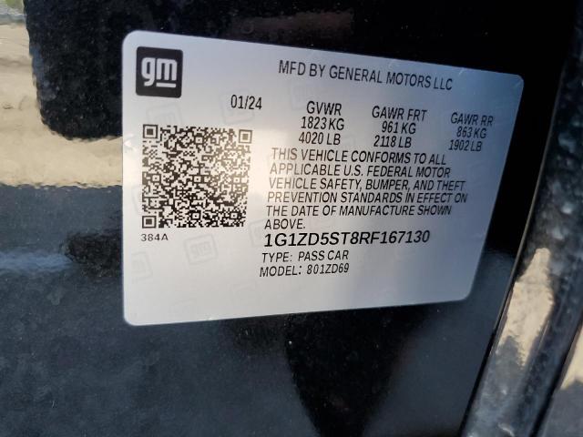 2024 Chevrolet Malibu Lt VIN: 1G1ZD5ST8RF167130 Lot: 61169494