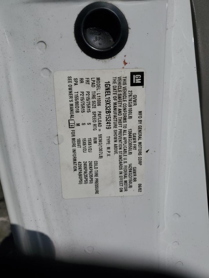 1GNEL19X32B152419 2002 Chevrolet Astro