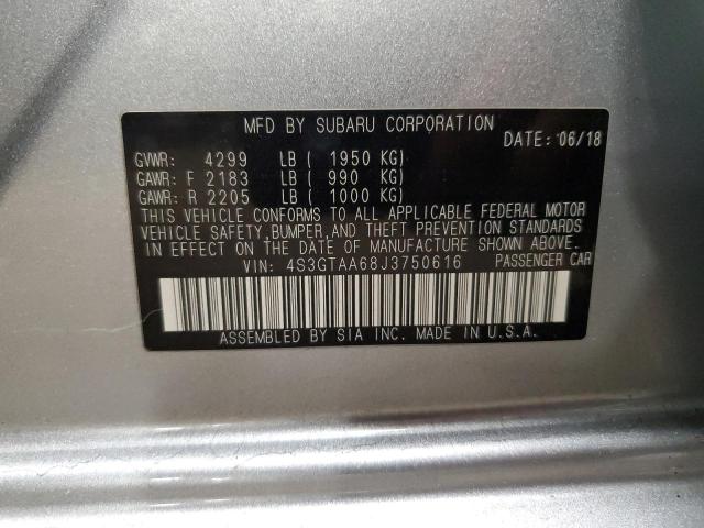 2018 Subaru Impreza VIN: 4S3GTAA68J3750616 Lot: 61614994