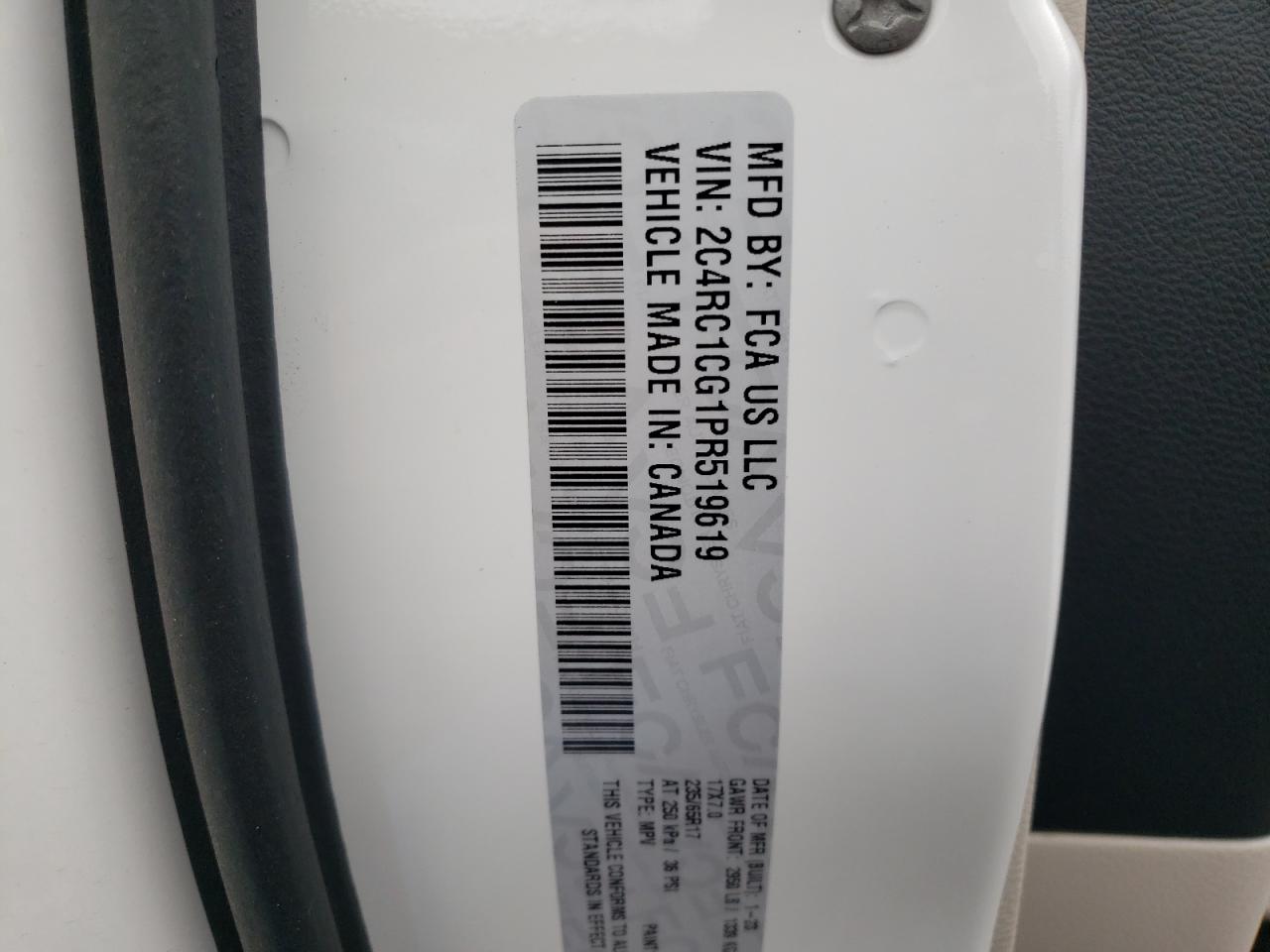 2C4RC1CG1PR519619 2023 Chrysler Voyager Lx