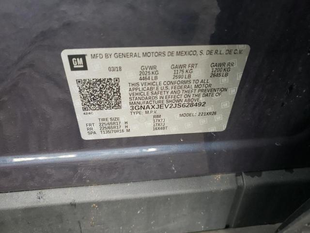 2018 CHEVROLET EQUINOX LT - 3GNAXJEV2JS628492