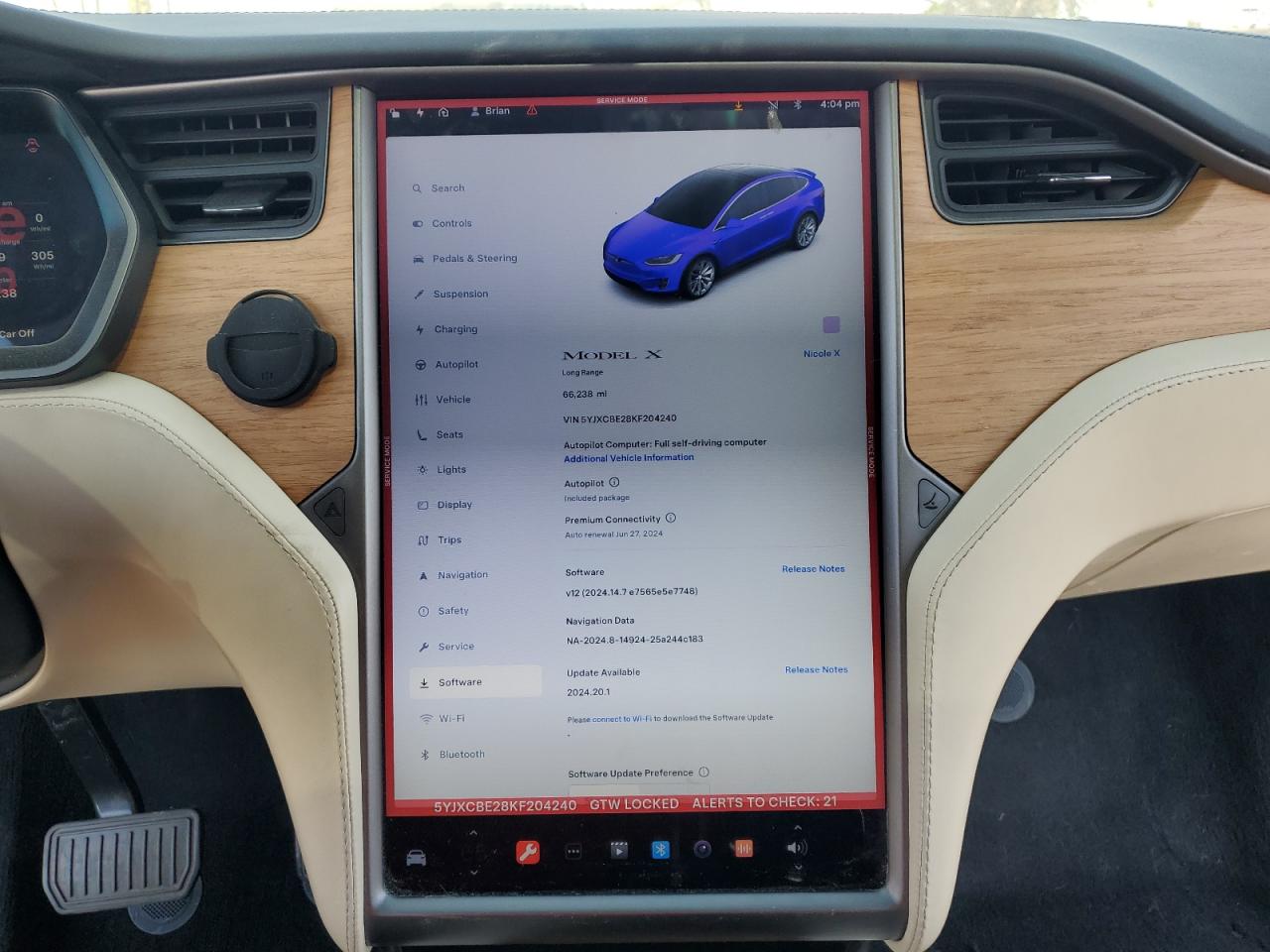 5YJXCBE28KF204240 2019 Tesla Model X