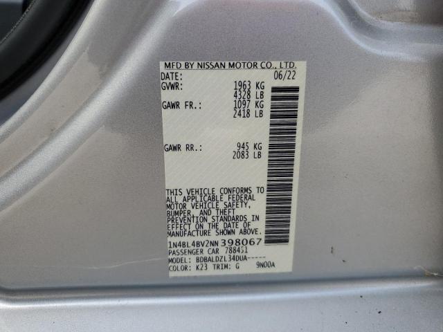 2022 NISSAN ALTIMA S - 1N4BL4BV2NN398067