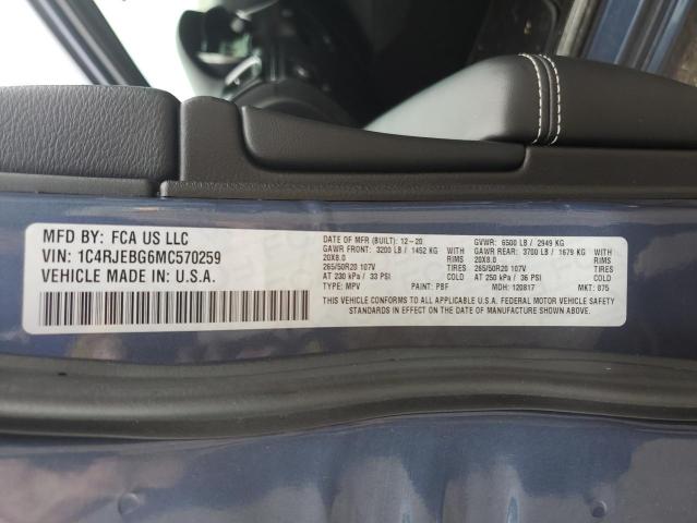 2021 JEEP GRAND CHER - 1C4RJEBG6MC570259