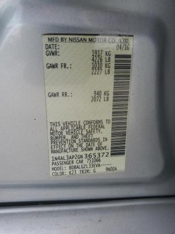 2016 NISSAN ALTIMA 2.5 - 1N4AL3AP2GN365372