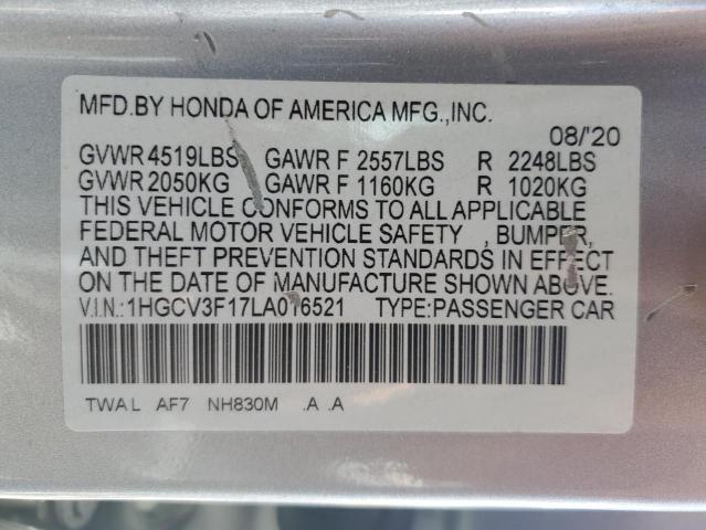 2020 HONDA ACCORD HYB - 1HGCV3F17LA016521