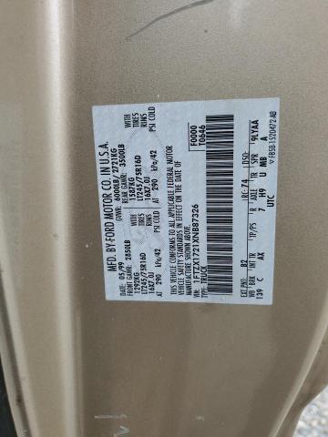 1999 Ford F150 VIN: 1FTZX1721XNB87326 Lot: 61454804