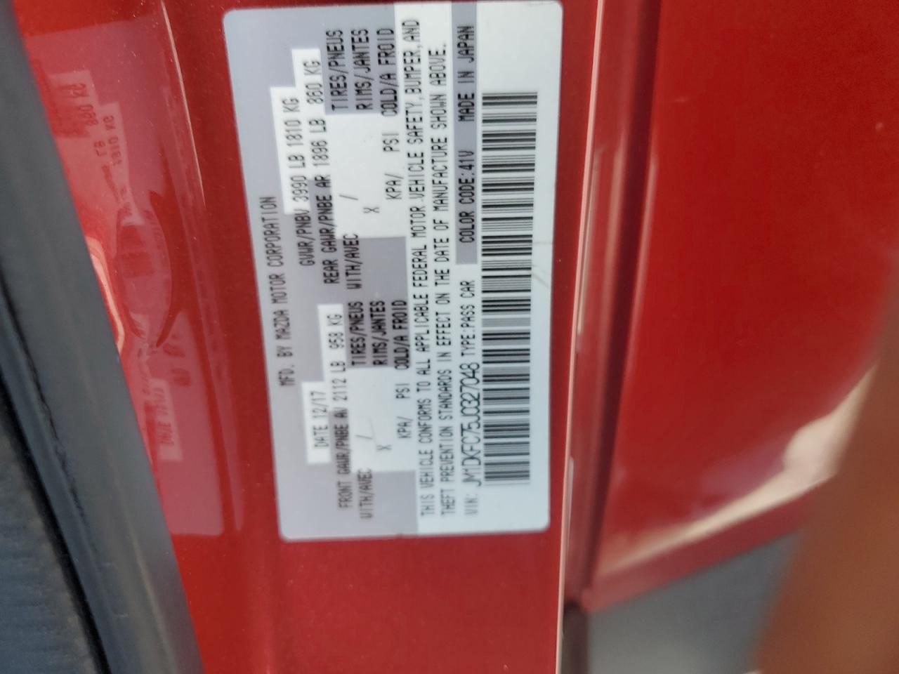 JM1DKFC75J0327048 2018 Mazda Cx-3 Touring