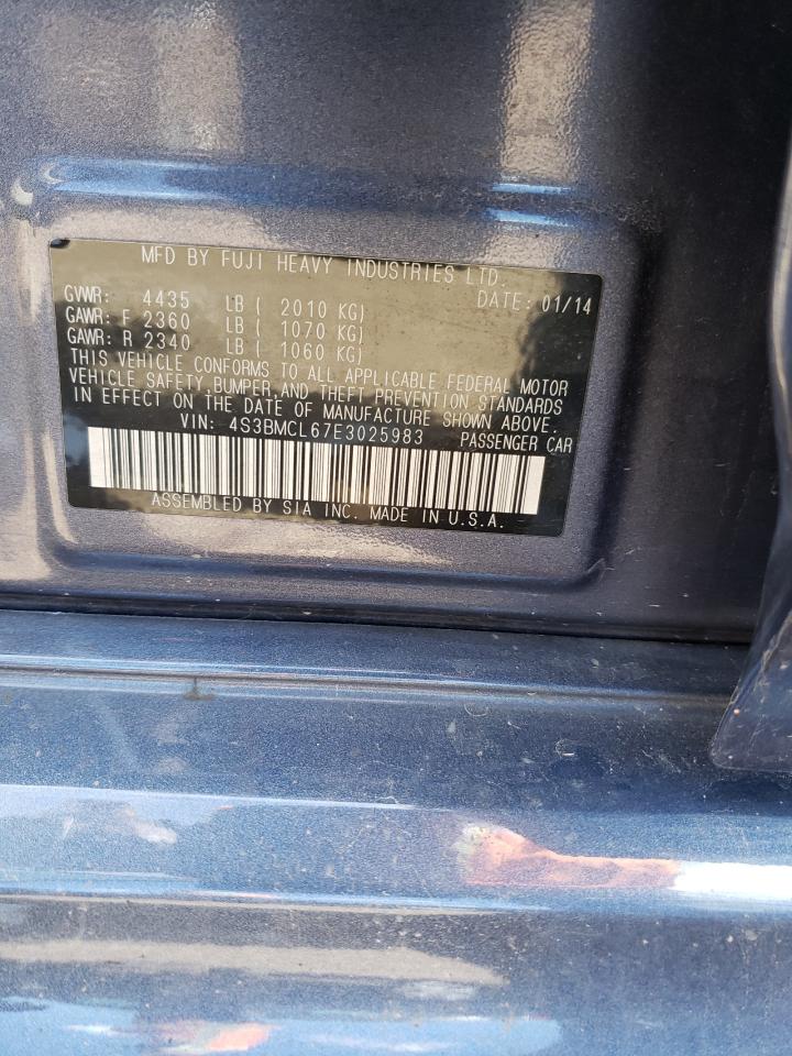 4S3BMCL67E3025983 2014 Subaru Legacy 2.5I Limited