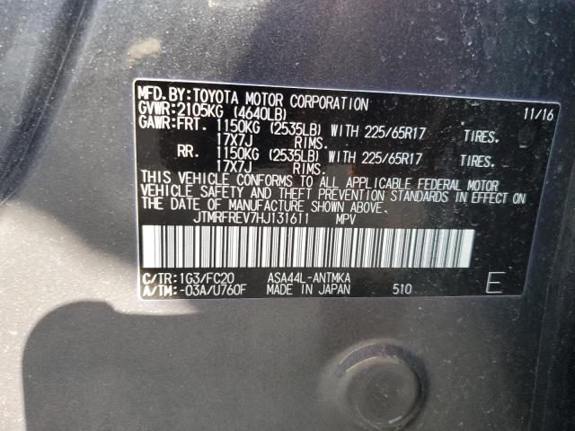 2017 Toyota Rav4 Xle VIN: JTMRFREV7HJ131611 Lot: 60961944