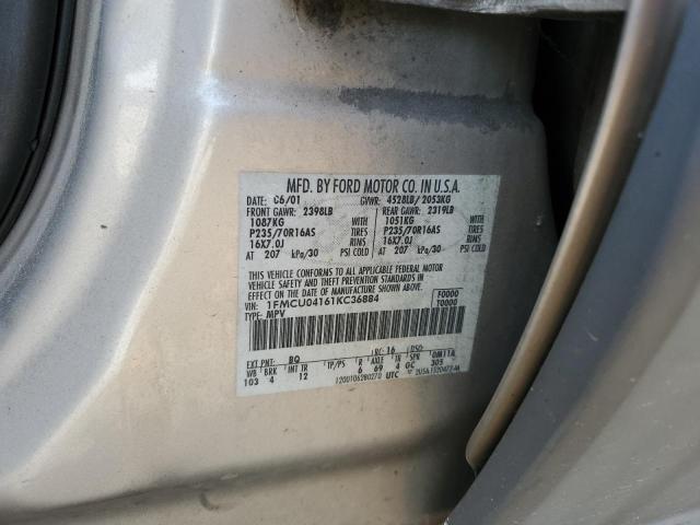 2001 Ford Escape Xlt VIN: 1FMCU04161KC36884 Lot: 61079614