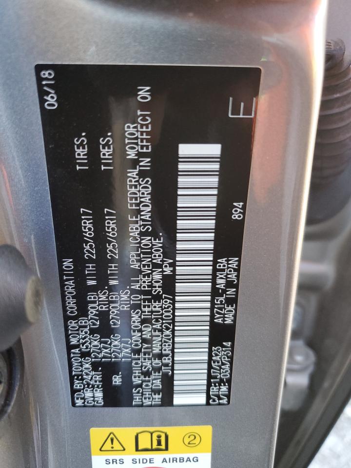 JTJBJRBZ0K2100397 2019 Lexus Nx 300H