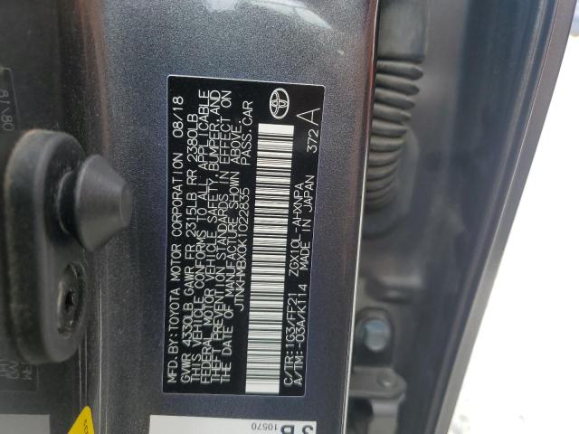 2019 Toyota C-Hr Xle VIN: JTNKHMBX0K1022835 Lot: 61349974