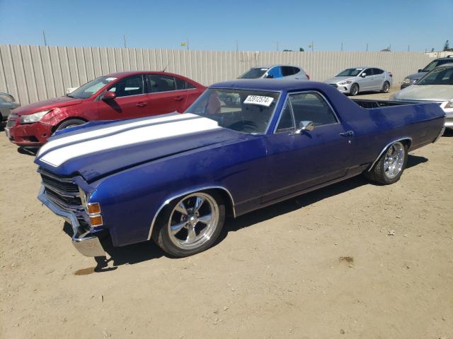 CHEVROLET EL CAMINO 1971 blue   133801K233216 photo #1