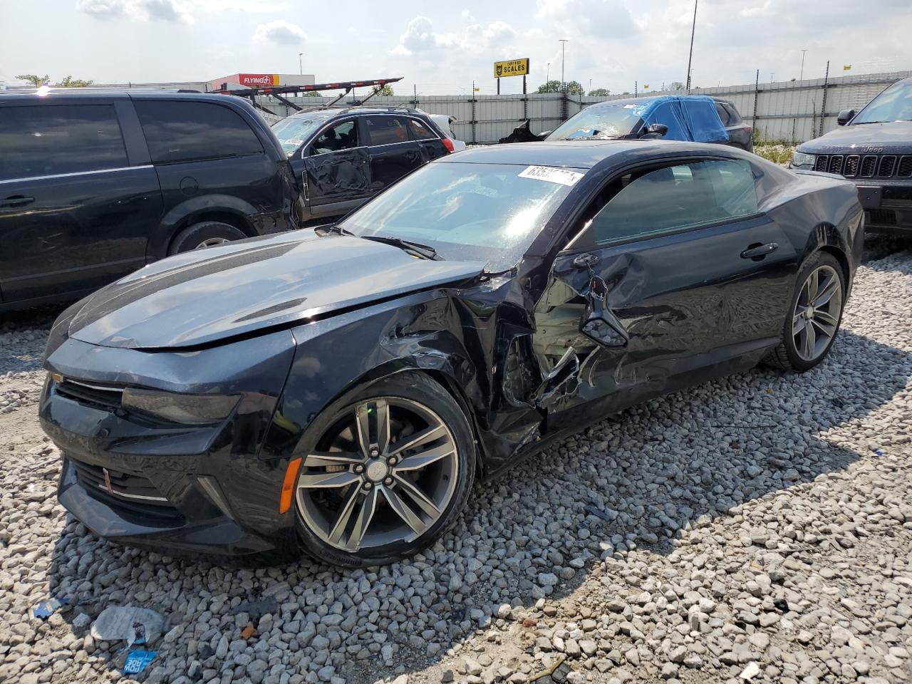 CHEVROLET CAMARO LT 2017 black coupe gas 1G1FB1RS3H0202074 photo #1