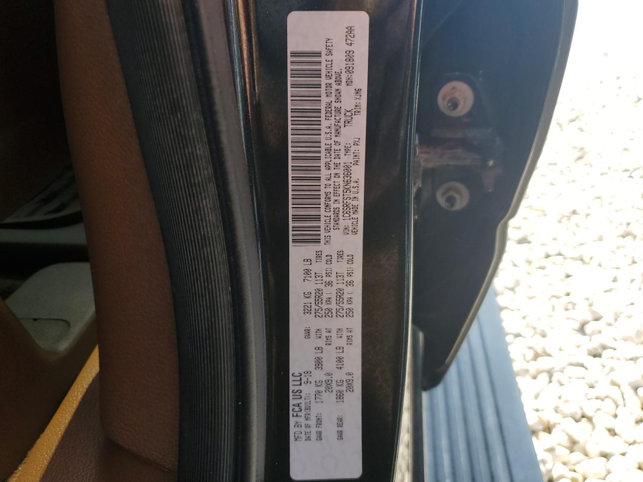 1C6SRFST5KN636001 2019 Ram 1500 Longhorn