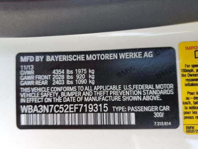 VIN WBA3N7C52EF719315 2014 BMW 4 Series, 428 I no.12