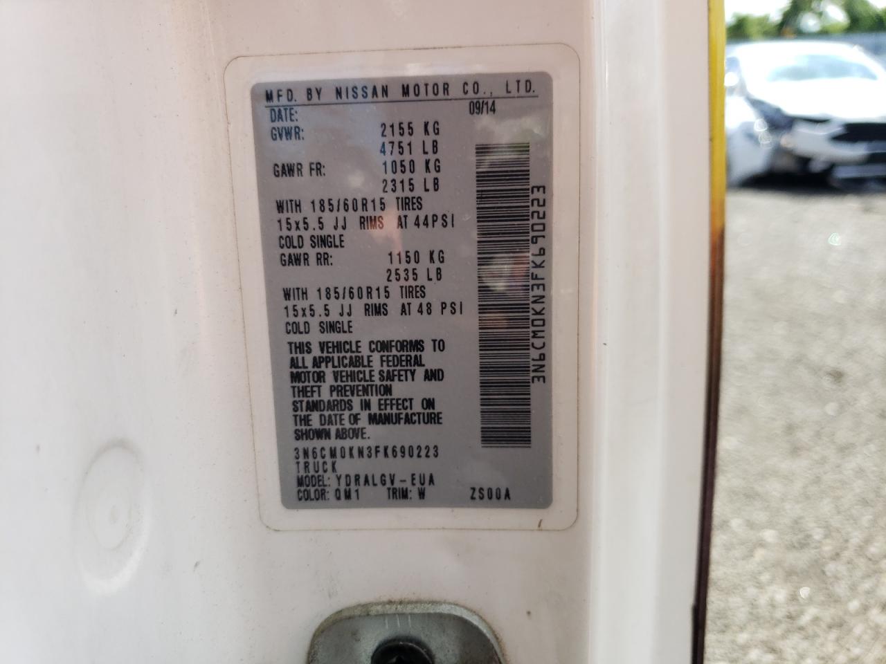 3N6CM0KN3FK690223 2015 Nissan Nv200 2.5S