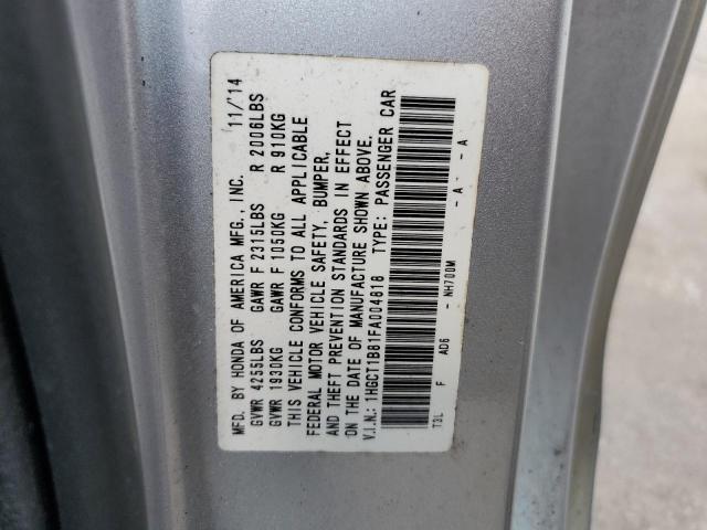 2015 HONDA ACCORD EXL - 1HGCT1B81FA004818