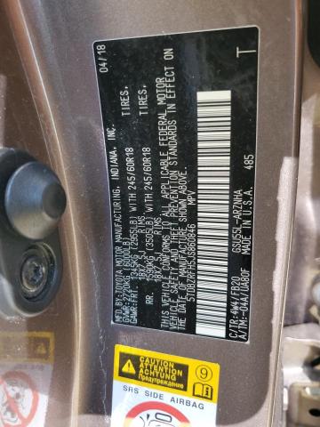 2018 TOYOTA HIGHLANDER - 5TDBZRFH5JS860846