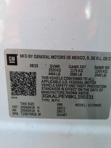 2019 GMC Terrain Slt VIN: 3GKALPEV6KL150231 Lot: 59953724