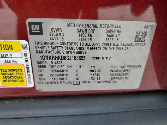 1GNKRHKD6GJ183655 2016 CHEVROLET TRAVERSE - Image 13