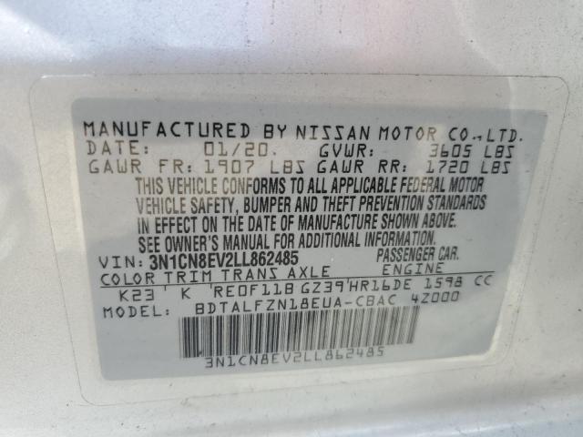 2020 NISSAN VERSA SV - 3N1CN8EV2LL862485