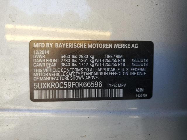 VIN 5UXKR0C59F0K66596 2015 BMW X5, Xdrive35I no.13