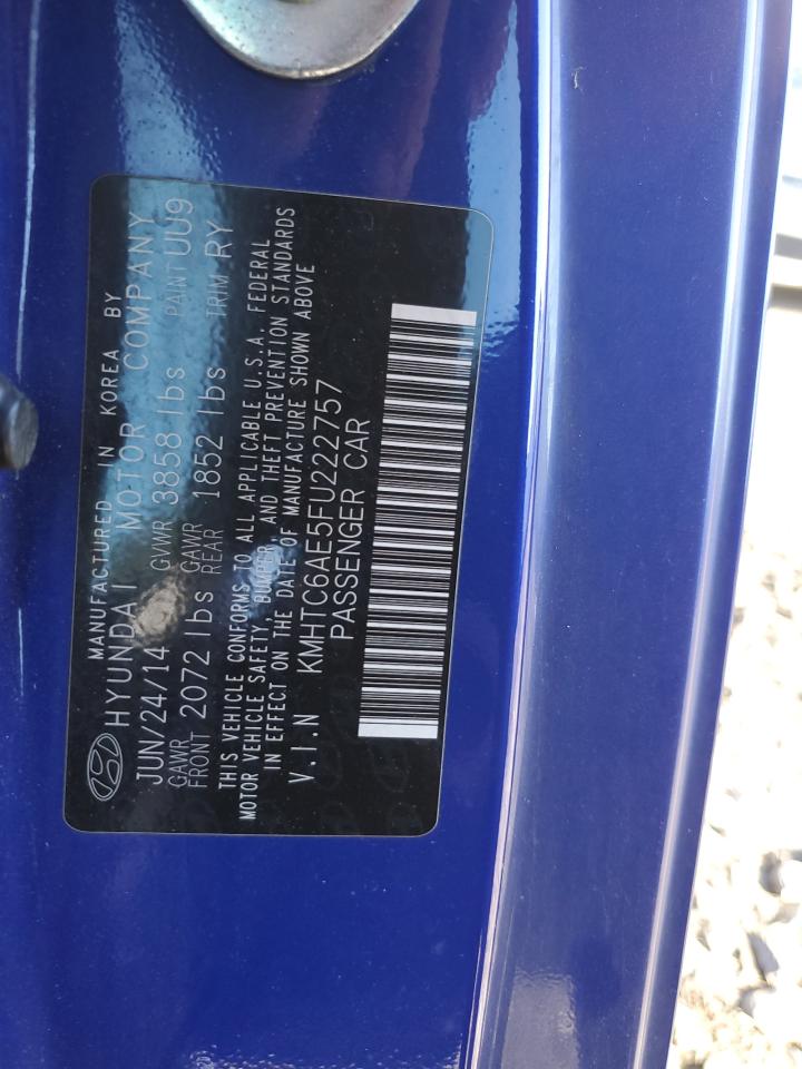 KMHTC6AE5FU222757 2015 Hyundai Veloster Turbo