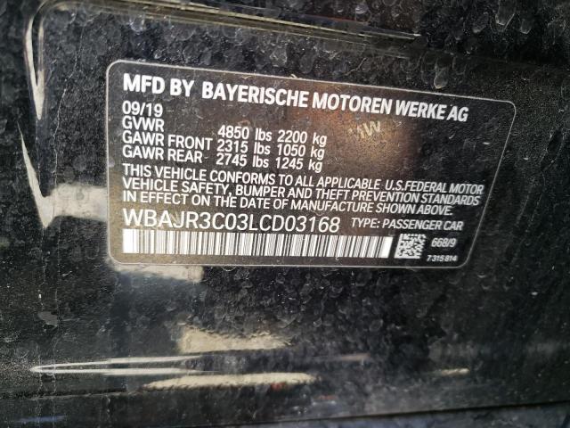 VIN WBAJR3C03LCD03168 2020 BMW 5 Series, 530 I no.12