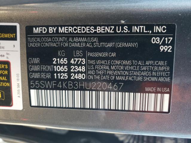 VIN 55SWF4KB3HU220467 2017 Mercedes-Benz C-Class, 3... no.12