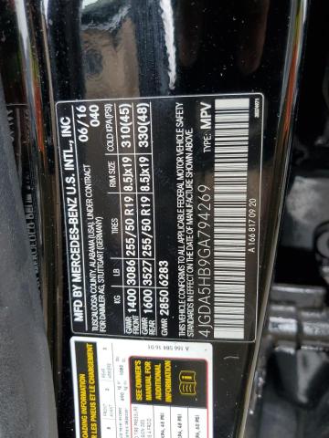 2016 MERCEDES-BENZ GLE 350 4M - 4JGDA5HB9GA794269