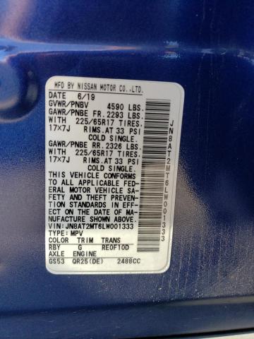 2020 NISSAN ROGUE S - JN8AT2MT6LW001333