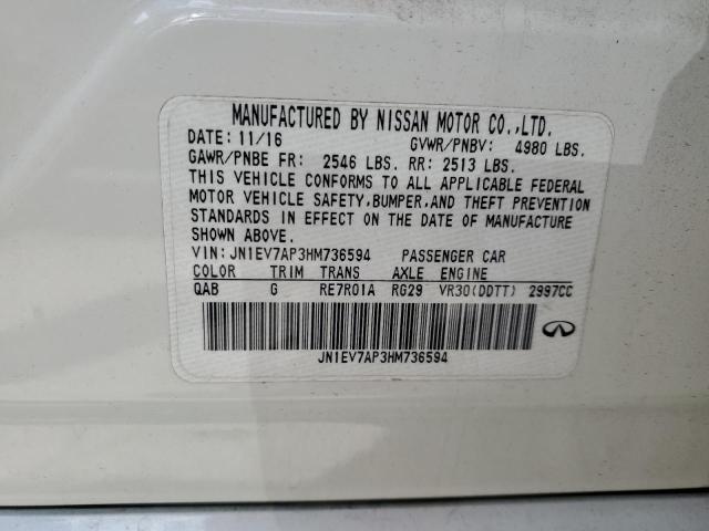 2017 Infiniti Q50 Premium VIN: JN1EV7AP3HM736594 Lot: 62321514