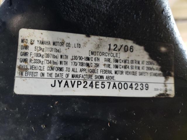 2007 YAMAHA XVS1300 A JYAVP24E57A004239