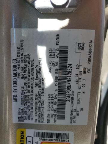 VIN 3FA6P0RU7HR128524 2017 Ford Fusion, Titanium Hev no.12