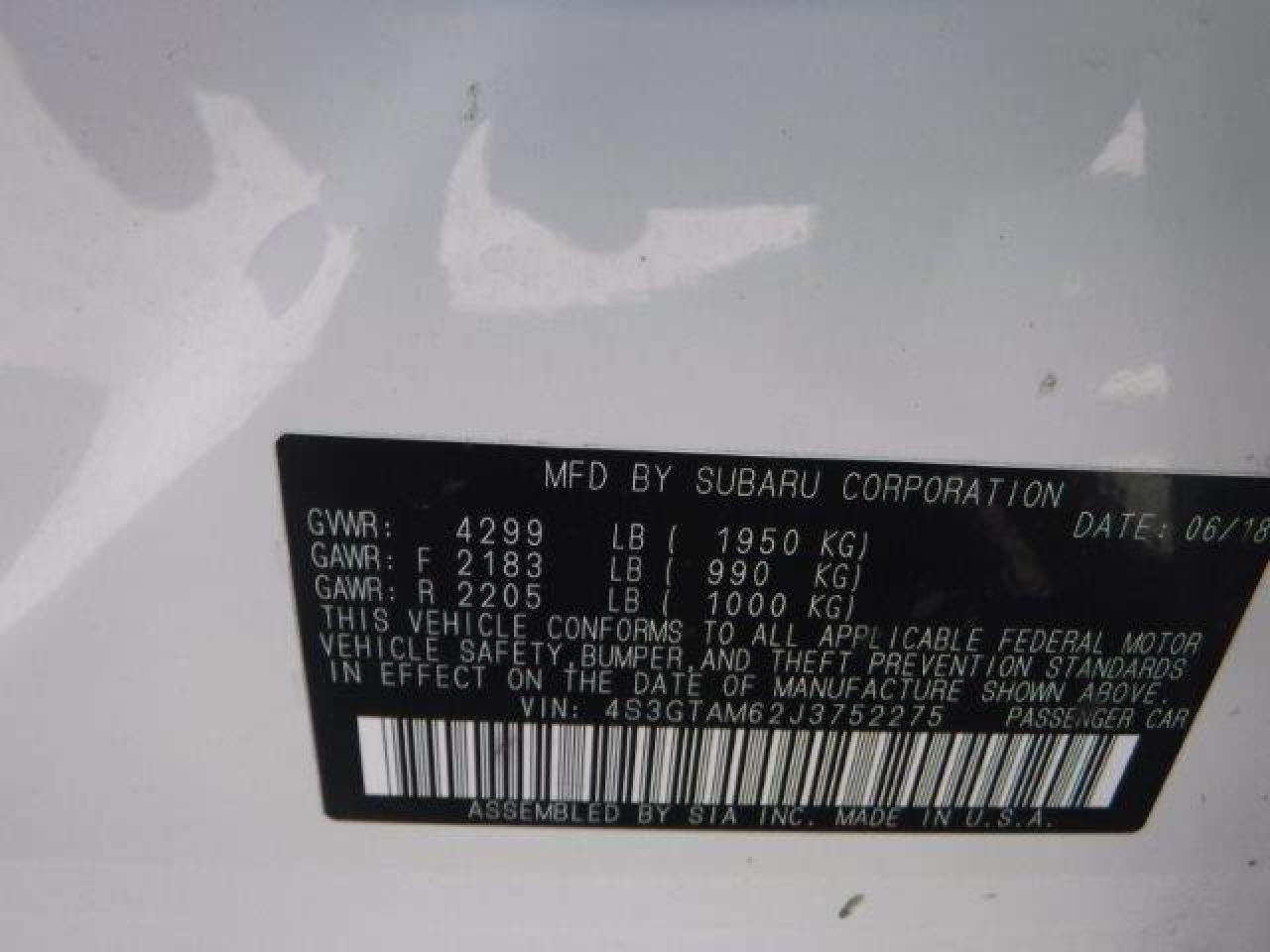 4S3GTAM62J3752275 2018 Subaru Impreza Sport