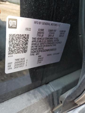 2022 GMC YUKON XL K - 1GKS2FED2NR288015