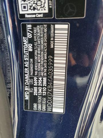 2019 MERCEDES-BENZ S 65 AMG WDDXJ7KB4KA035999