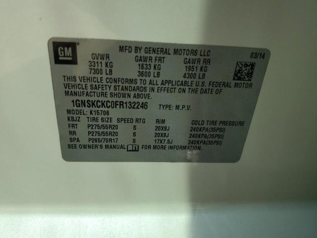 2015 CHEVROLET TAHOE 1GNSKCKC0FR132246