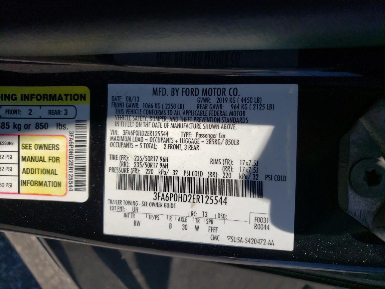 Ford Fusion se 2014