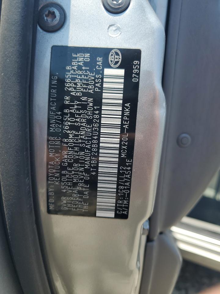 4T1BF28B84U362841 2004 Toyota Avalon Xl