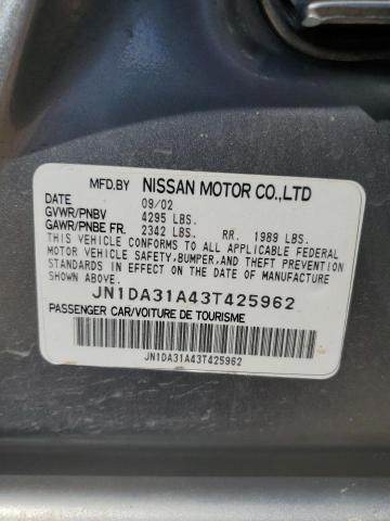 2003 Nissan Maxima Gle VIN: JN1DA31A43T425962 Lot: 61202894