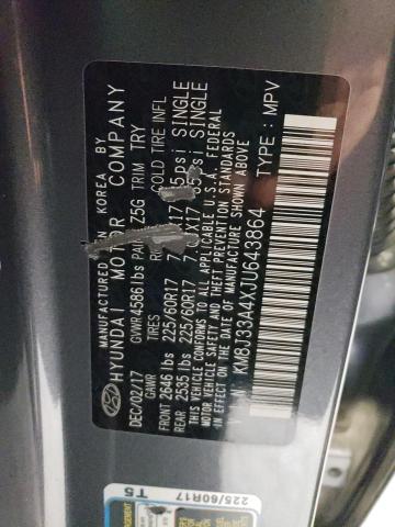 2018 Hyundai Tucson Sel VIN: KM8J33A4XJU643864 Lot: 61279704