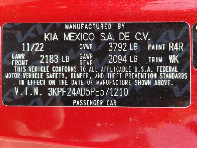 2023 Kia Forte Lx VIN: 3KPF24AD5PE571210 Lot: 62241174